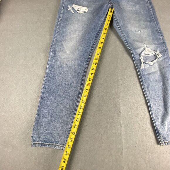 NWT Levis 501 Jeans Womens 28x28 Skinny Light Wash Slimming Button Fly High Rise - Picture 3 of 8